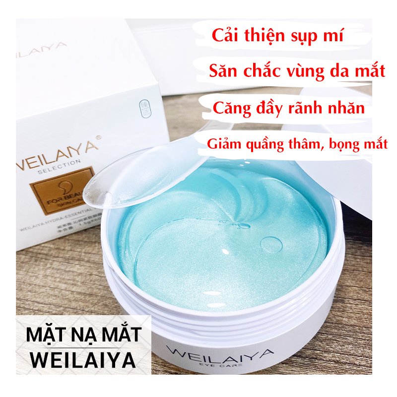 {CHÍNH HÃNG} Mặt nạ dưỡng Mắt Weilaiya, chống thâm, giảm nhăn, nâng cơ  Hộp 60 miếng