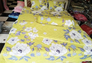 Bộ  chăn ga gối Poly trần bông