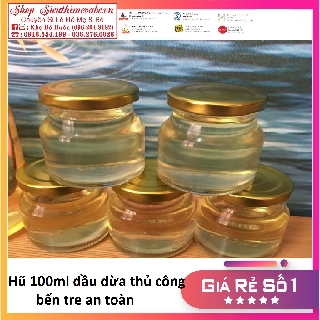 Lọ 100ml tinh dầu dừa thủ công bến tre Chất lượng đảm bảo Chất lượng đảm bảo