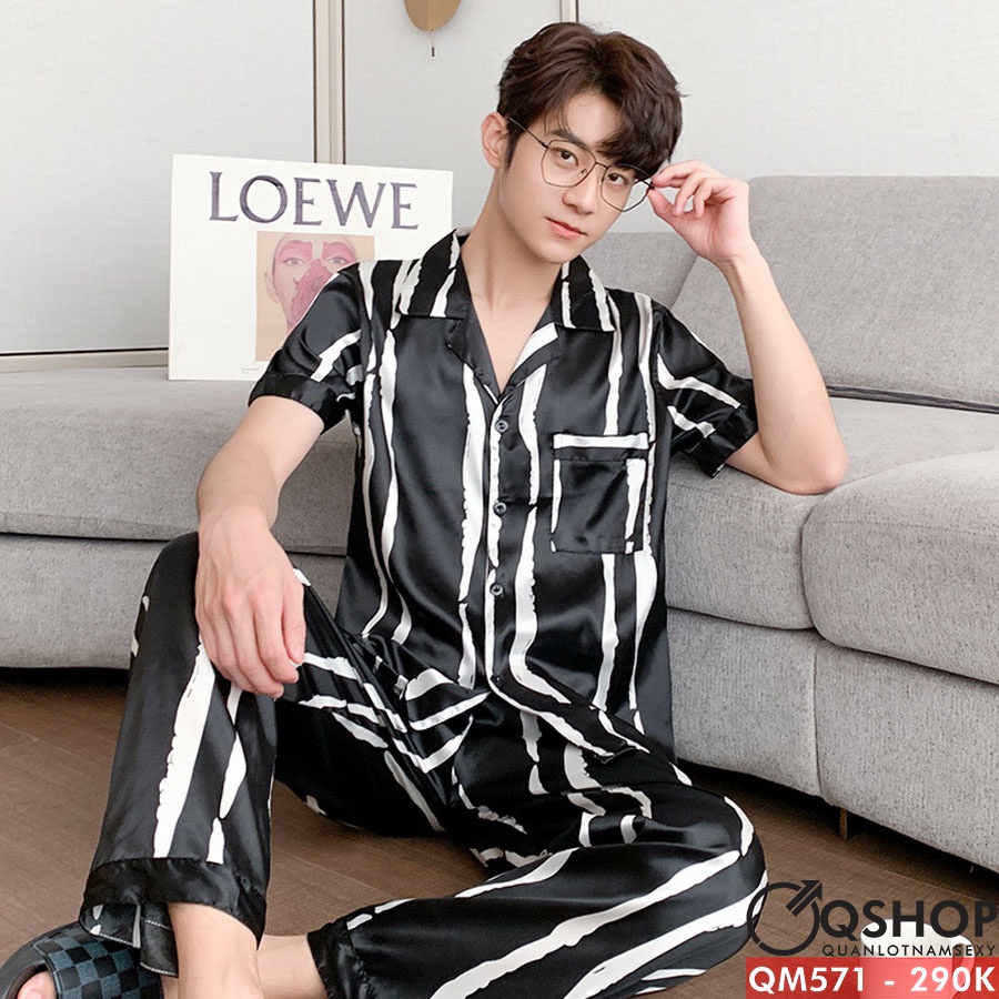 Bộ đồ pijama nam quần dài, tay ngắn QSHOP QM571