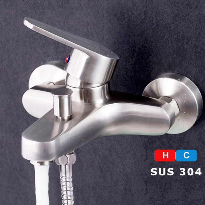 Bộ củ sen tắm nóng lạnh kiểu tròn chất liệu inox 304 cao cấp