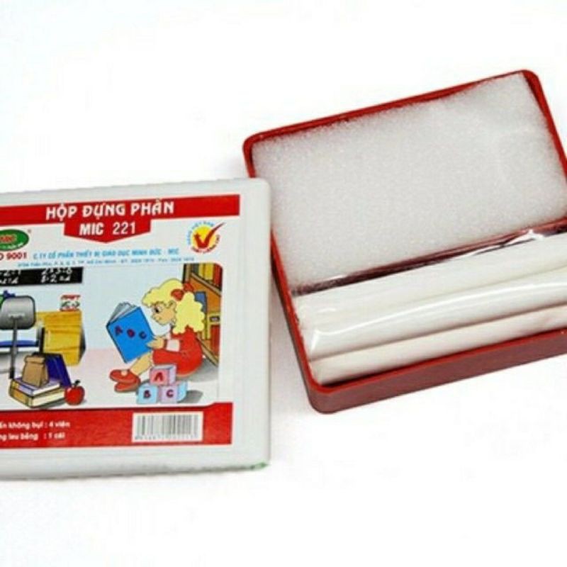 1 Hộp phấn mic và bông lau