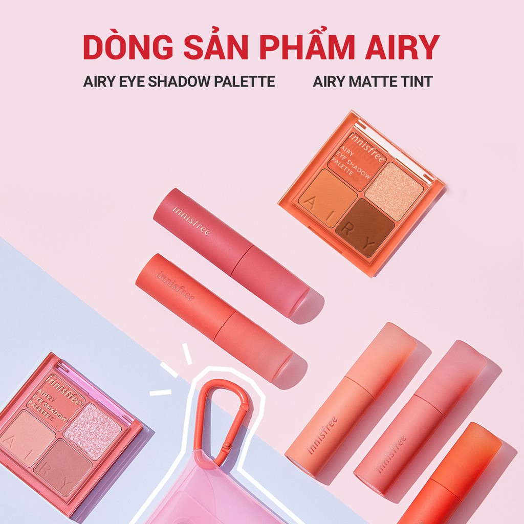 [Mã COSIF03 giảm 10% đơn 400K] Son tint dạng lì siêu nhẹ môi innisfree Airy Matte Tint 3.8g