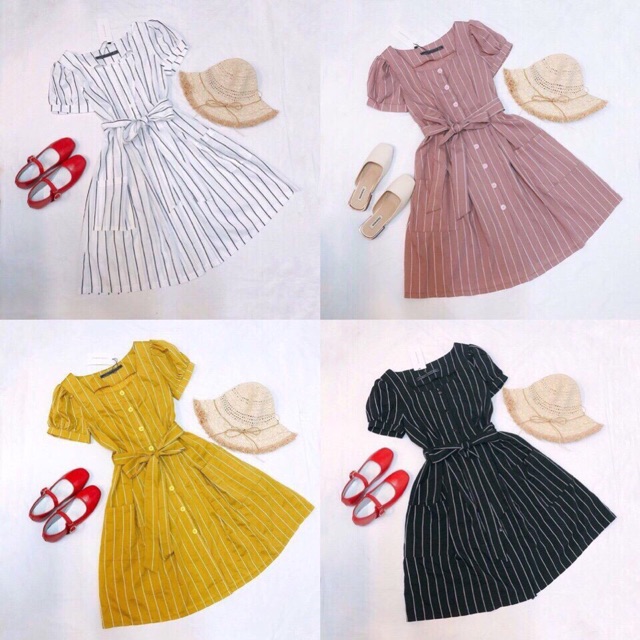 Váy kẻ xoè duyên dáng đầy nữ tính | BigBuy360 - bigbuy360.vn