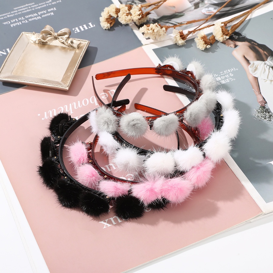 Cài tóc phủ lông phong cách Hàn Quốc dành cho nữ