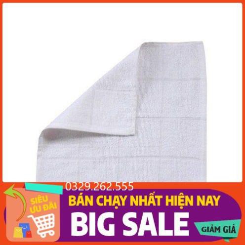 (FreeShip) Khăn Lau Trắng Đa Năng Chất Liệu Cotton Sợi 20x20cm Khăn Trắng Lau Sạch Mọi Thứ