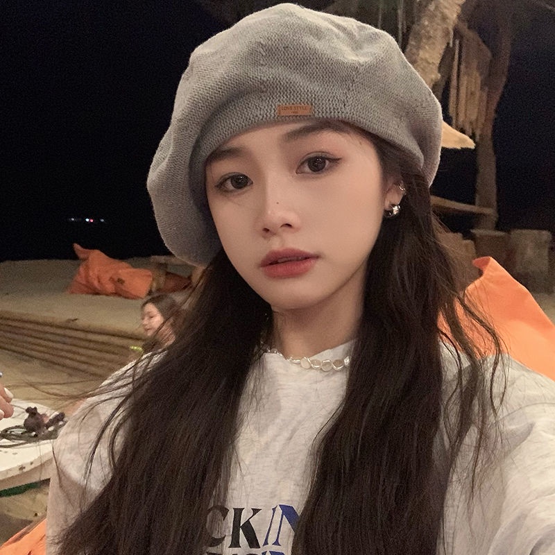 Mũ Beret Da Mỏng Thoáng Khí Phong Cách Hàn Quốc Cá Tính Cho Các Bạn Nữ