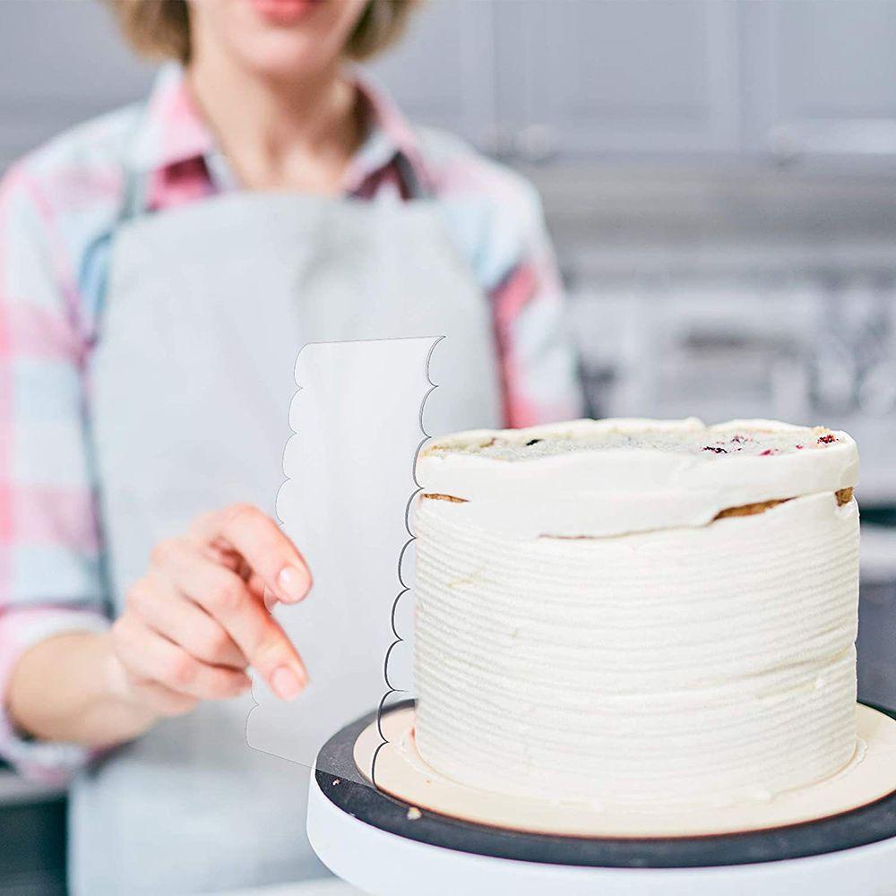 CONOPERY Set 6 Dụng Cụ Làm Phẳng Mặt Bánh Trong Suốt