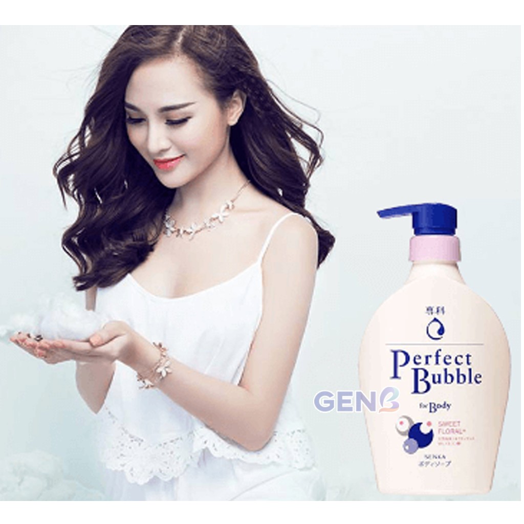 Bộ 3 Sữa Tắm Dưỡng Ẩm Trắng Da SENKA PERFECT FOR BODY 500ml - Sữa Tắm Thơm Lâu CAO CẤP Nhập Khẩu NHẬT BẢN - Mỹ Phẩm GENB