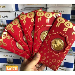 LÌ XÌ ĐỎ TRÂU VÀNG MAY MẮN 2021