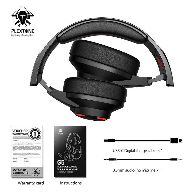 Tai nghe Bluetooth 5.1 Plextone G5, pin 16 tiếng, độ trễ 45ms chơi game cực đã