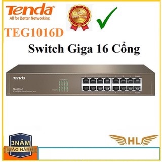 Switch 16 Cổng 1000Mbps Tenda TEG1016D - Hàng Chính Hãng