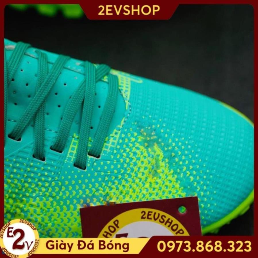 Giày đá bóng thể thao nam 𝐌𝐞𝐫 𝐕𝐚𝐩𝐨𝐫 14 Xanh Ngọc đế mềm, giày đá banh cỏ nhân tạo - 2EVSHOP -HN*^ X % 📞