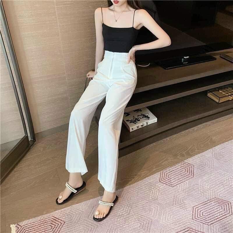 KÈM ẢNH THẬTQuần suông khoá giữa