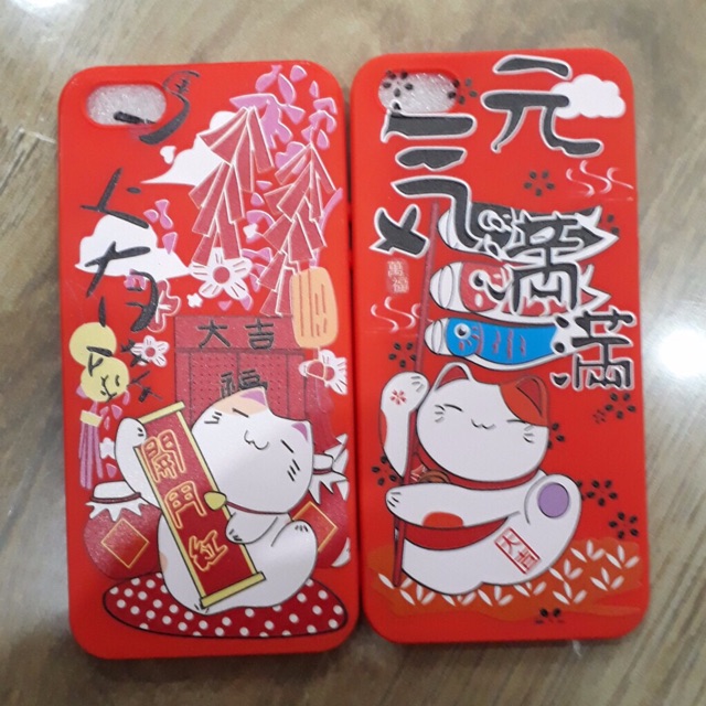 Ốp iphone 5G / 5S Mèo Maneki Neko - linh vật mang tài lộc và may mắn cho 1 năm