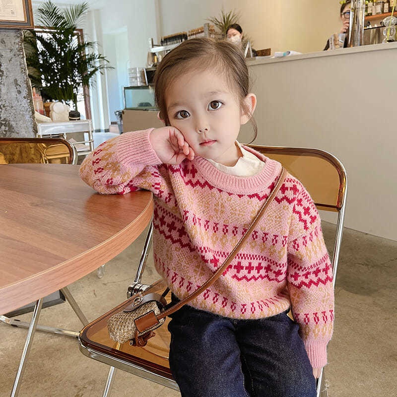 Áo Sweater Phong Cách Hàn Quốc Thời Trang Thu Đông Cho Bé Gái