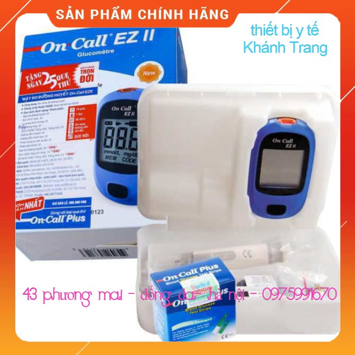 (Giá sỉ) Máy đo đường huyết Acon On call EZ II tặng kèm 25 que thử