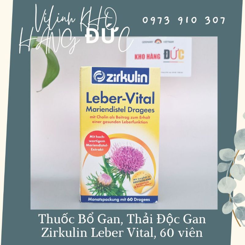 [Bill+video hàng Đức] Hôp bổ gan Zirkulin Leber-Vital 60v