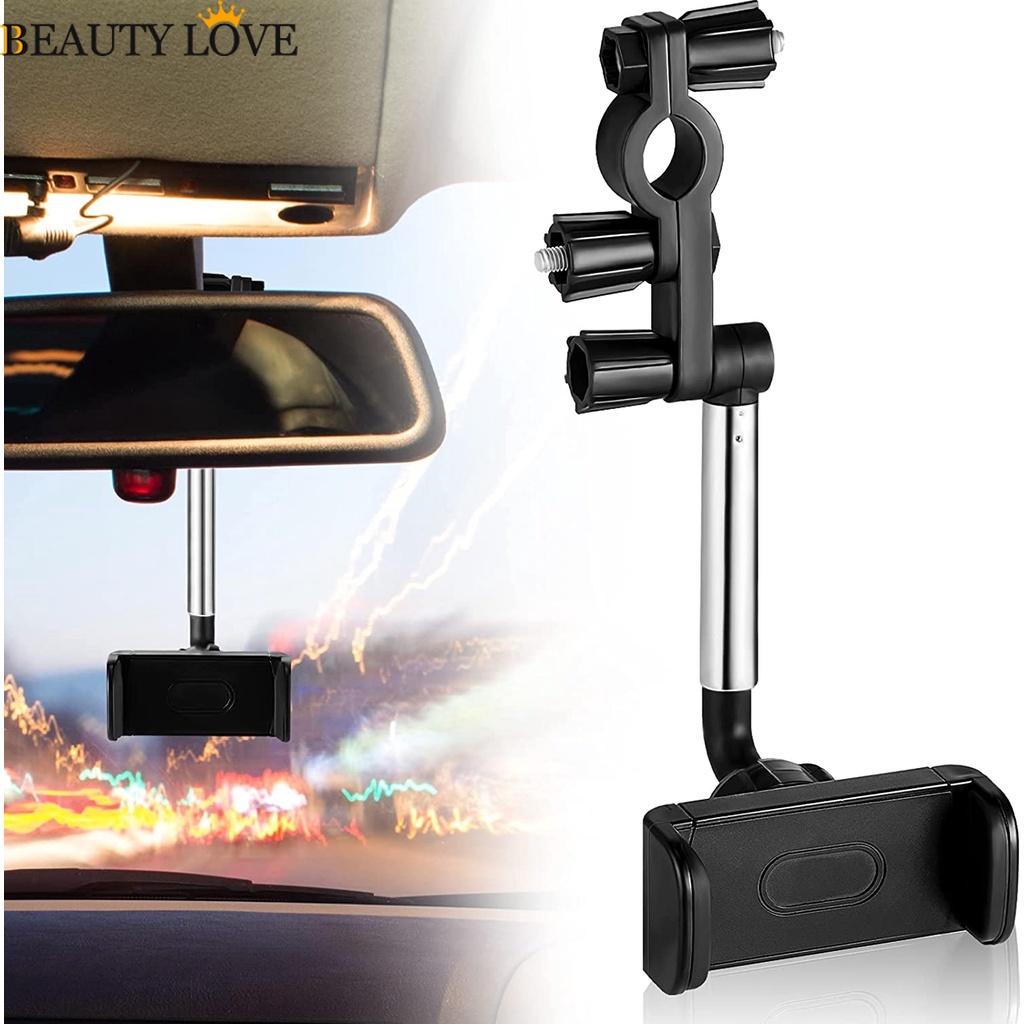[Mới] 360 Độ] [Mới] 360 Độ °Giá Đỡ Điện Thoại Gắn Kính Chiếu Hậu Xe Hơi Có Thể Gập Lại Tương Thích Với iPhone Và Android