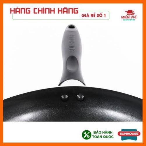 Chảo chống dính bếp từ Sunhouse 18cm, chảo chống dính SUNHOUSE SHM18 phù hợp với mọi loại bếp.