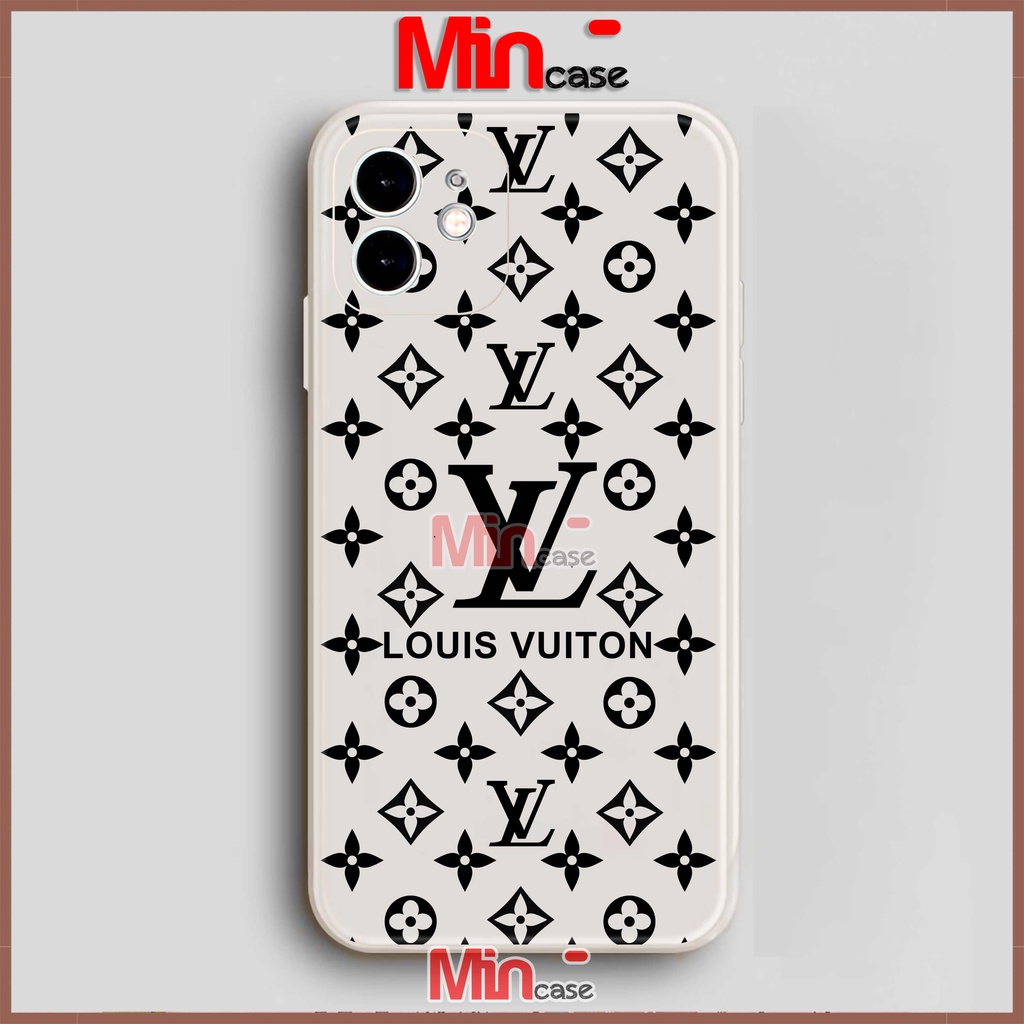 Ốp lưng iPhone Louis Vuitton viền vuông silicon mềm dẻo cho iphone 6/6s/7/8/X/XS/XR/11/12/13 Pro Plus Max cute dễ thương