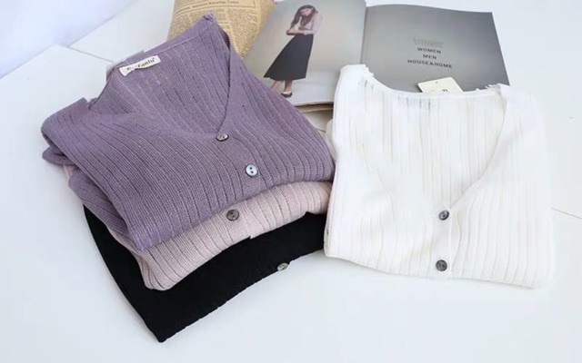 A1_Áo Khoác Len Mỏng Chất Mát | BigBuy360 - bigbuy360.vn