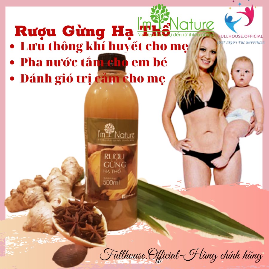 Rượu Gừng Hạ Thổ Giúp Giảm Mỡ - Đánh Gió - Phòng Ngừa Cảm Cúm 500ml