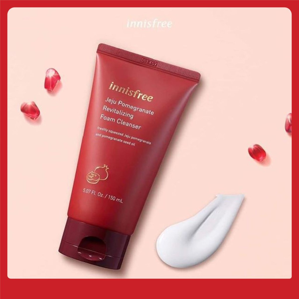 SỮA RỬA MẶT LỰU ĐỎ TRẮNG DA - Chống Lão Hóa Da Innisfree Jeju Pomegranate Revitalizing Foam Cleanser 150ml | BigBuy360 - bigbuy360.vn