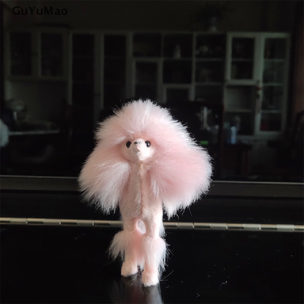 Chú Chó Poodle Nhồi Bông Màu Hồng 4 Inch Dùng Trang Trí Nhà Cửa