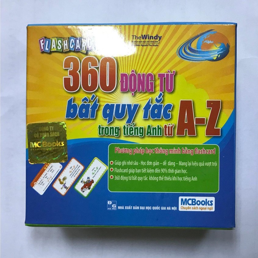Flashcard - 360 Động Từ Bất Quy Tắc Trong Tiếng Anh﻿ Từ A - Z - MCBooks
