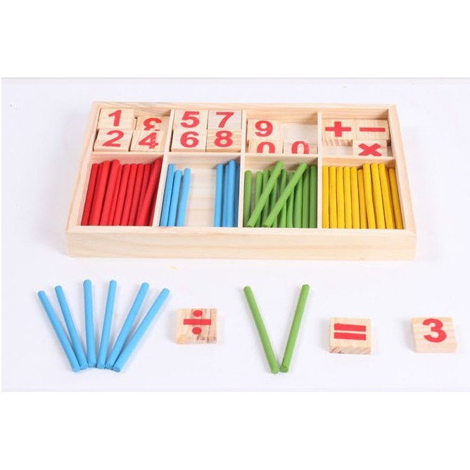 Bộ que tính học toán - Đồ chơi Montessori thông minh cho bé (Giao màu ngẫu nhiên)