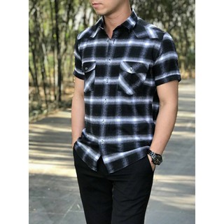Áo Sơ Mi Nam Kẻ Ca Rô 4 Màu Trẻ Trung chất liệu vải cotton 100% mềm mại, chống nhăn, bền màu