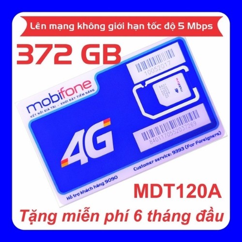 Sim Mobi 4G 62GB/tháng Free 6 tháng. BH đủ 6 tháng, Simstore