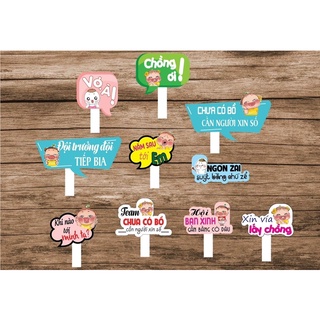 Set 10 hashtag cầm tay đám cưới ( khách chọn mẫu )