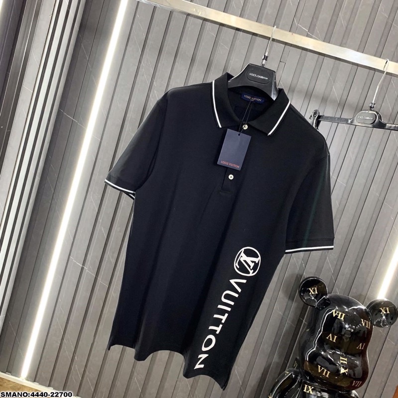 Áo Polo Nam LV Chữ Dọc Áo SPF Siêu Hot - Áo Nam Polo LV Viền Cổ Siêu Đẹp