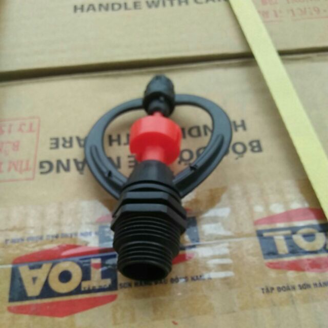 Vòi xoay phun nước 360 độ dùng để tưới rau và tưới cây ren ngoài 21,27mm