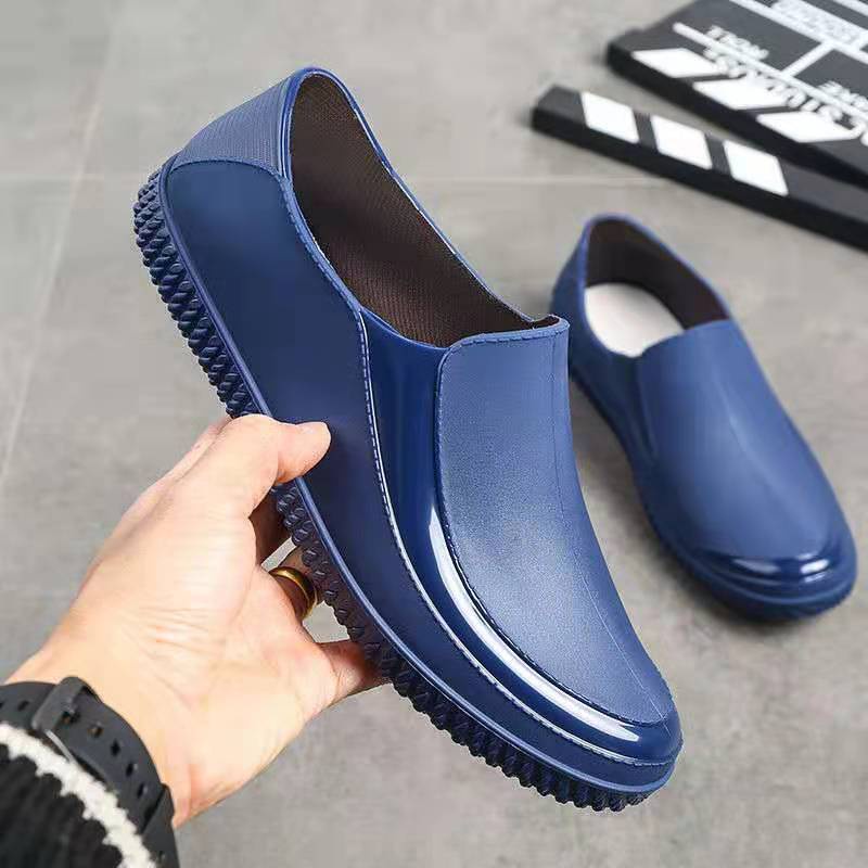 Ủng đi mưa cổ thấp bằng cao su thoáng khí chống trượt chống thấm nước cho nam