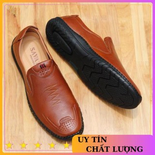 Giày lười nam da bò cao cấp bảo hành 12 tháng
