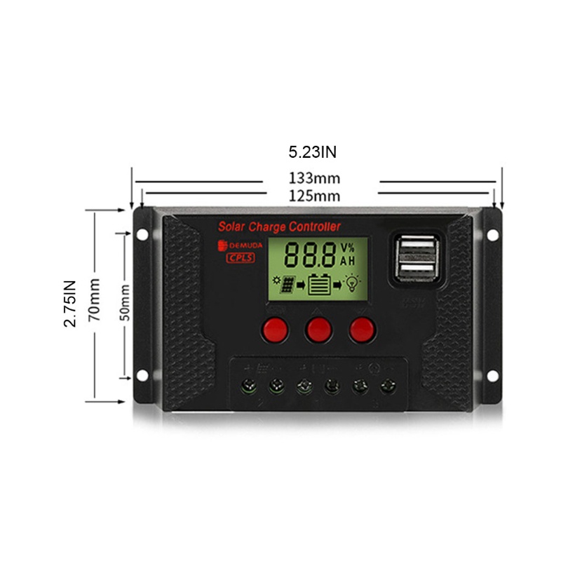Bộ Điều Khiển Sạc Năng Lượng Mặt Trời 60A/50A/40A/30A/20A/10A 12V 24V