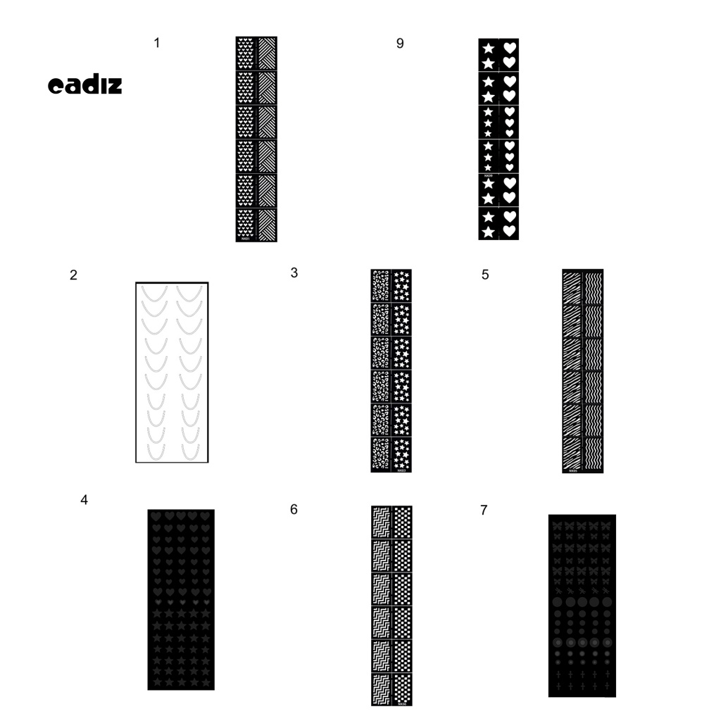 Khuôn In Họa Tiết Trang Trí Móng Tay Nghệ Thuật