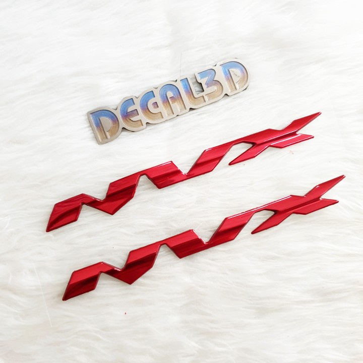 TEM NVX 125 155 CHỬ NỔI MÀU ĐỎ HÀNG CAO CẤP SIÊU BỀN