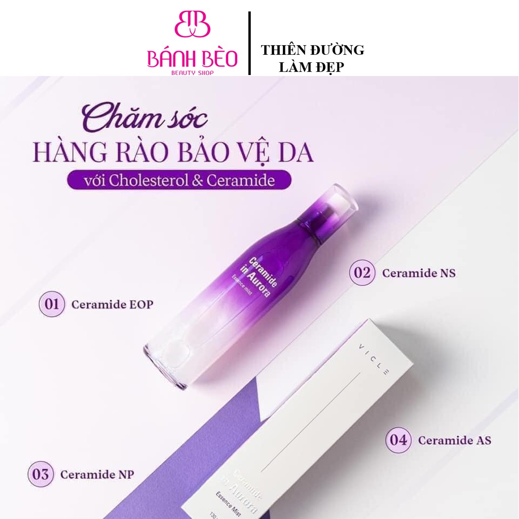 Xịt Khoáng Vicle Ceramide In Aurora Essence Mist Hàn Quốc 250ml