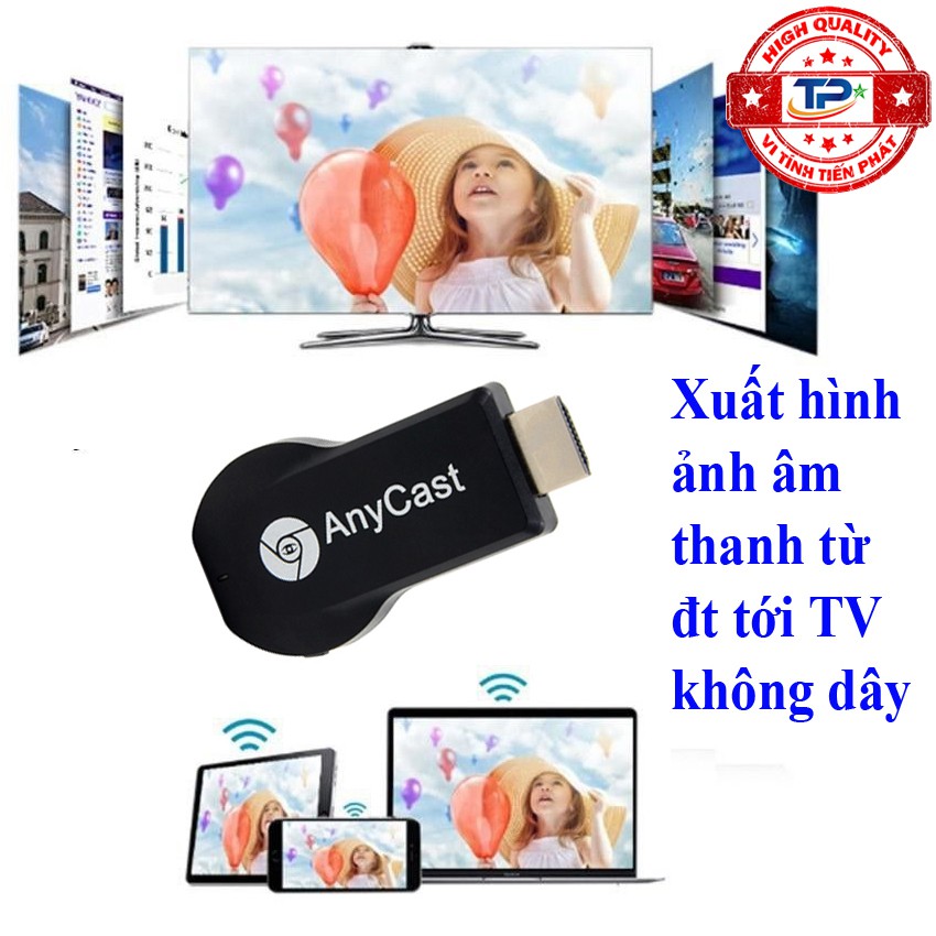 Thiết bị kết nối không dây HDMI AnyCast M100 Rev 1.0 hình ảnh 4K UltraHD, xuất hình từ điện thoại máy tính bảng .. ra TV