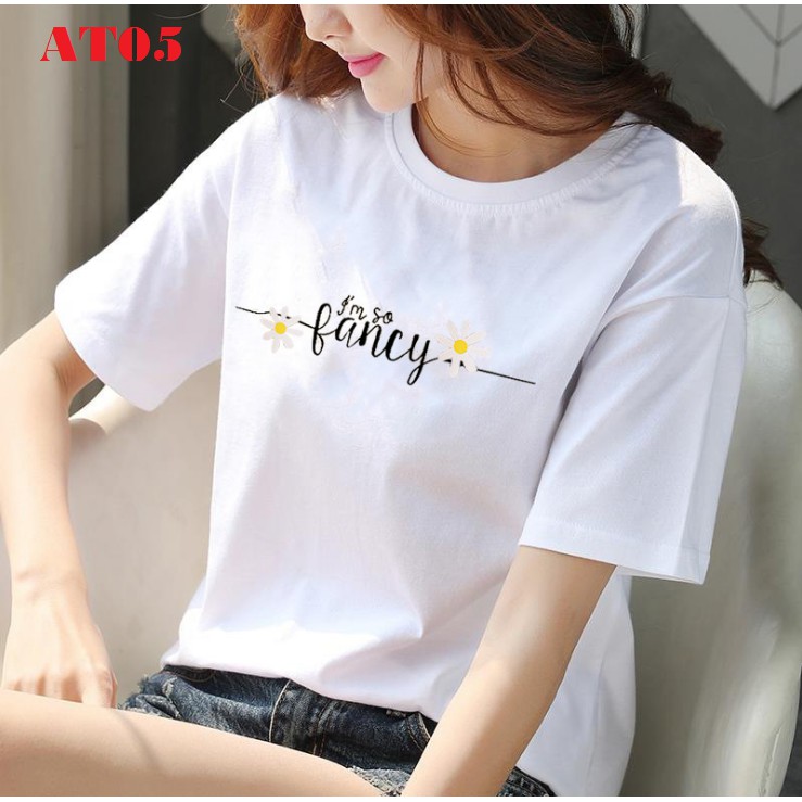 Áo thun nữ cotton co giãn 4 chiều AT05 fancy trẻ trung, năng động