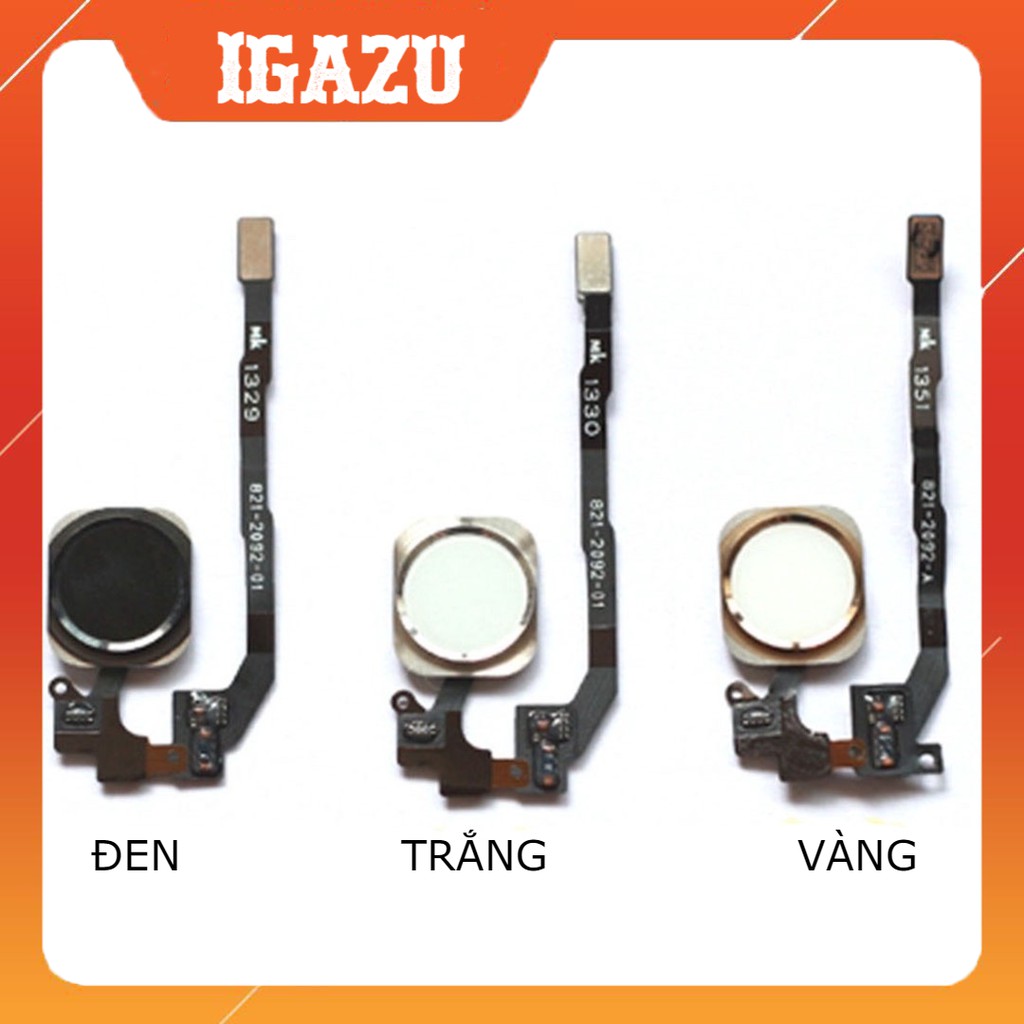 Phím home / Nút home Iphone 5S zin bóc máy (màu vàng-trắng-đen) - IGAZU