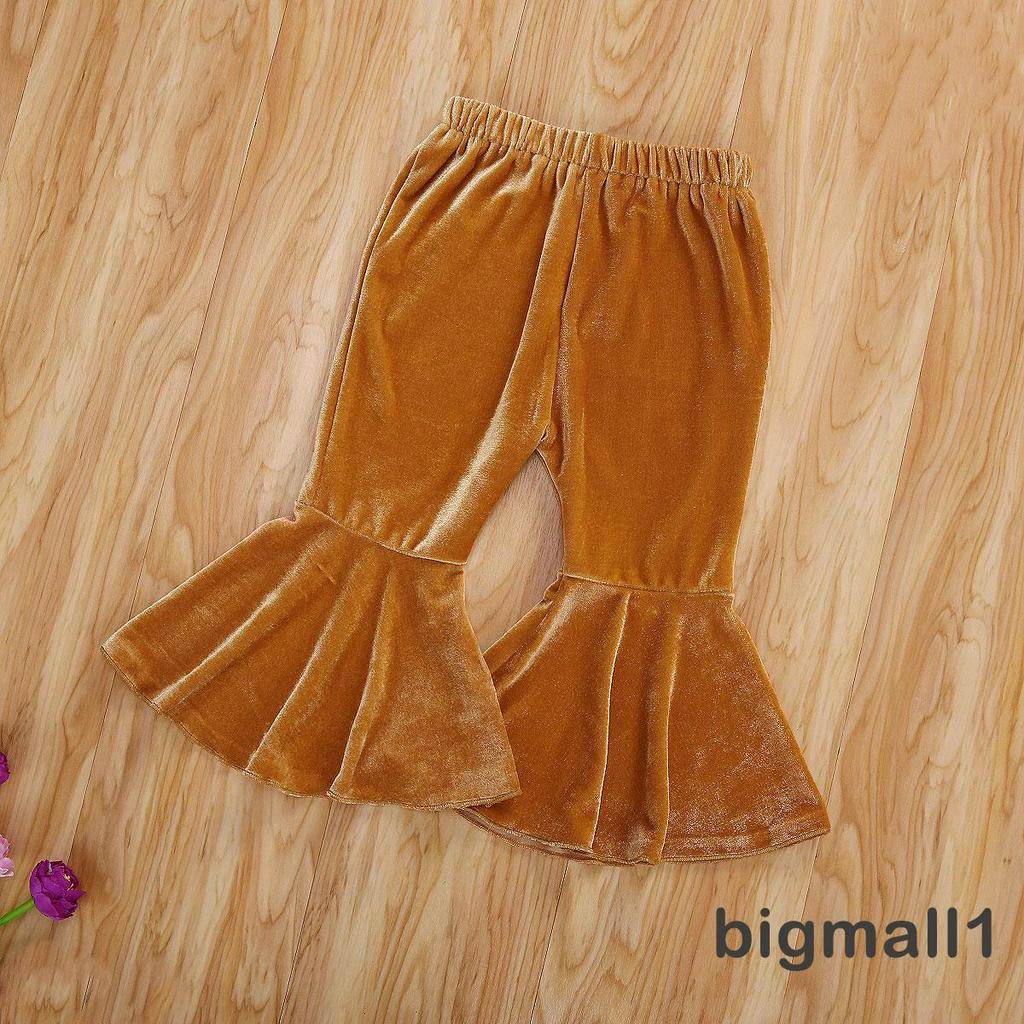 Quần Nhung Dài Thời Trang 5 Màu Sắc Cho Bé Gái  0-6 Tuổi