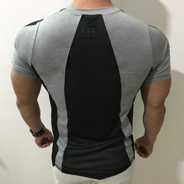 Áo Tập GYM Nam TSC32 - Áo Gym NAm Ôm Body Nhập Khẩu Cao Cấp Thun Cotton Phối Lưới Thoáng Mát  ྇