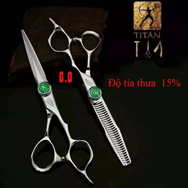 Kéo cắt tóc Titan thép 440C sắc bén bền bỉ - G630