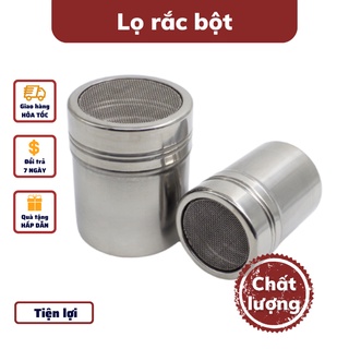 lọ rắc bột hũ rắc hột cacao, socola matcha Inox có nắp bột cao cấp dụng cụ nhà bếp đa năng chống gỉ