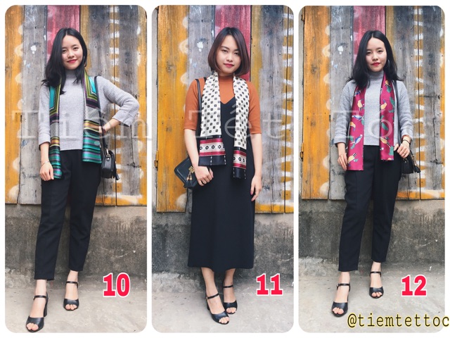Khăn lụa Hàn Quốc đẹp-độc-rẻ phong cách hàn quốc họa tiết sang trọng đáng yêu trẻ trung đi biển mùa hè 2017 mát xịn